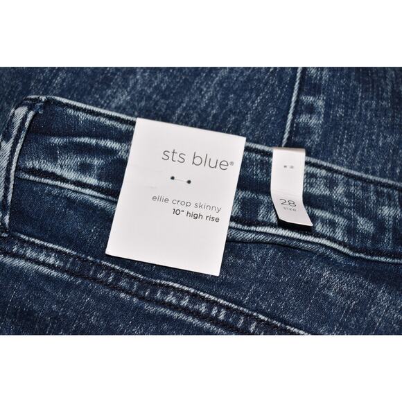 STS BLUE NEW $59 Ellie Crop Skinny 10" High‎ Rise Stretch Denim Jean Size 28 - Picture 3 of 4